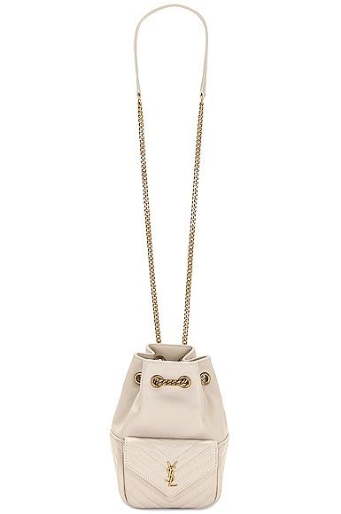 Saint Laurent Nano Bucket Bag in Crema Soft 